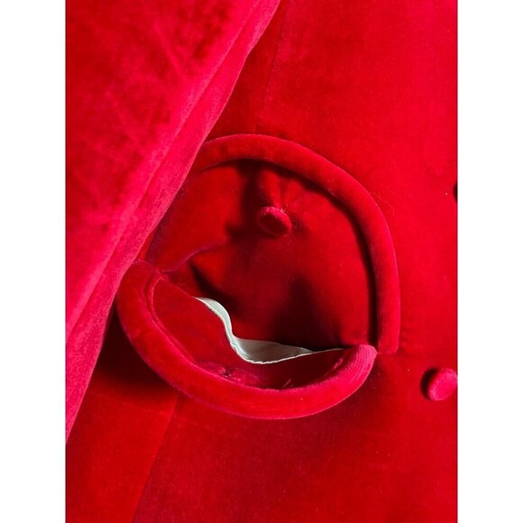 Blaze Milano Jealousy Everyday Blazer Sz 1 Campari Red Velvet Double-Breasted - Picture 6 of 14